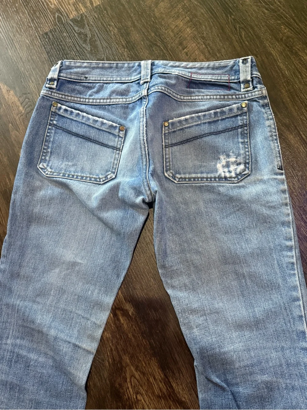 Diesel Distressed Patch Pocket Straight Leg Jeans Size 27 - Picture 4 of 10